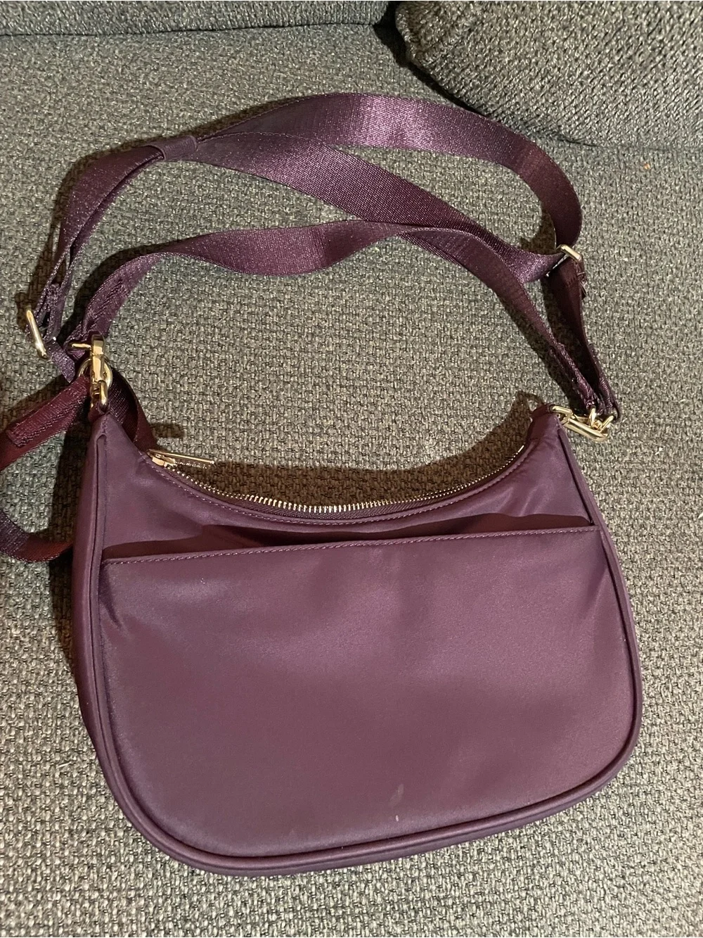lululemon athletica Plum Shoulder Crossbody with Gold Hardware